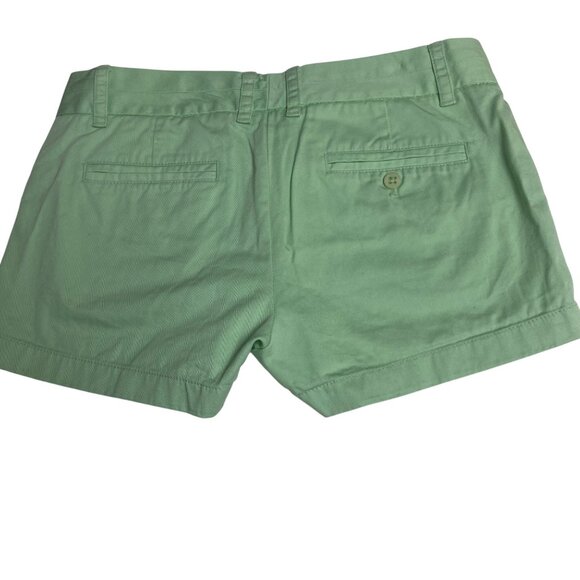 J.Crew Chino Broken-In Mid‎ Rise Shorts Mint Green Cotton Size 6 - Picture 4 of 5